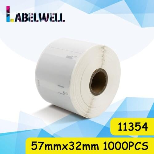 Labelwell 11354 1000pcs Address Labels / Shipping label 57mm*32mm compatible for DYMO LabelWriter 450 Twin Turbo/450/450 Turbo