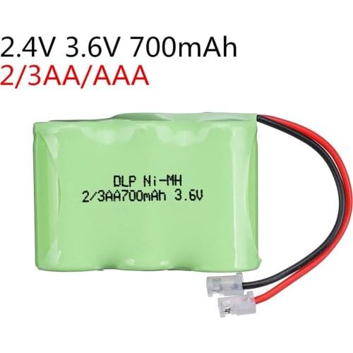 1PCS/lot New Ni-MH 2/3AAA 2.4V 700mAh Ni-MH 2/3 3.6V AAA Rechargeable Battery Pack With Plugs For Cordless Phone Free Shipping