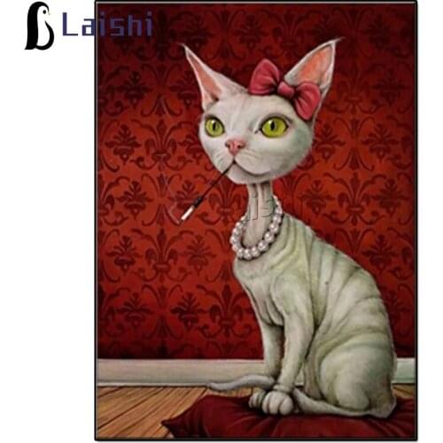 Diamond Painting Sphynx Cross Stitch Kits Needlework Square Rhinestones Diamond Mosaic Animal Cat Diamond Embroidery Wall Decor