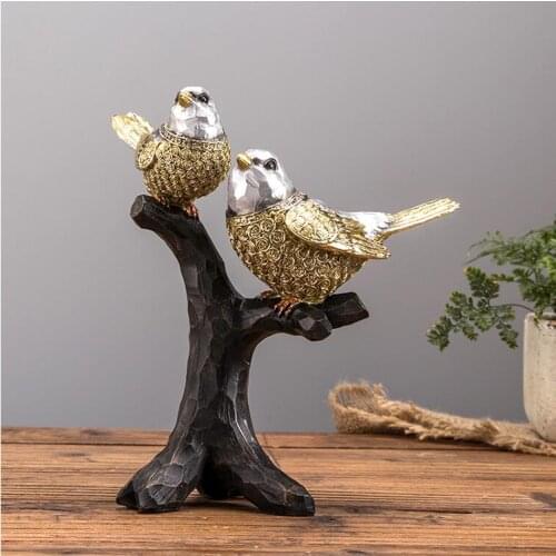AMERICAN CREATIVE RESIN BIRD ACCESSORIES ART HOME LIVINGROOM TABLE ORNAMENTS CRAFTS HOTEL OFFICE DESKTOP FIGURINES DECORATION