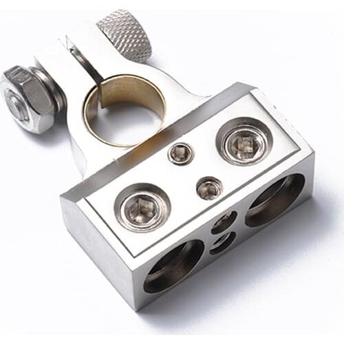 Car Battery Terminal Clamp Auto Alloy Dual 1/0 & 8 Gauge Positive Negative Post Battery Wire Cable Terminals Clamps Connector