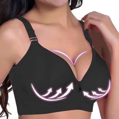 Breathable Push Up Bra Seamless Plus Size Elastic Comfort Womens Underwear Elastic Gathering Bra Lingerie Soutien Gorge
