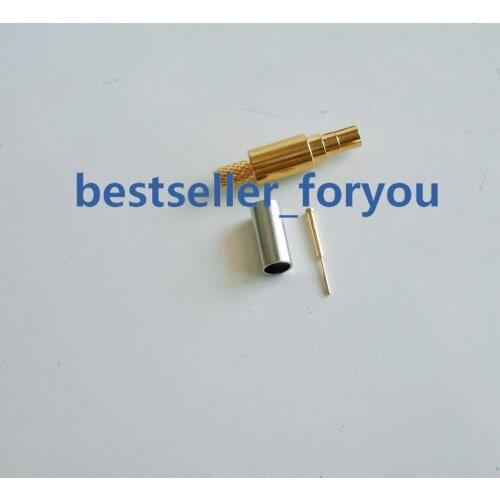 Crc9 Crimp Male Connector For G316 Rg174 Lmr100 Coaxial Cable GoldenBrass