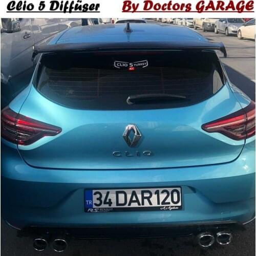 For Renault Clio 5 Diffuser 2019 2020 Auto Car Styling Accessory Black Rear Sport