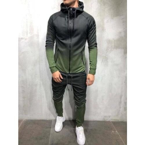 Hot Sale Harajuku Cool Mens Leisure Sports Hoodies+elastic Pants 2-piece Sets European American Comfortable Running Suits
