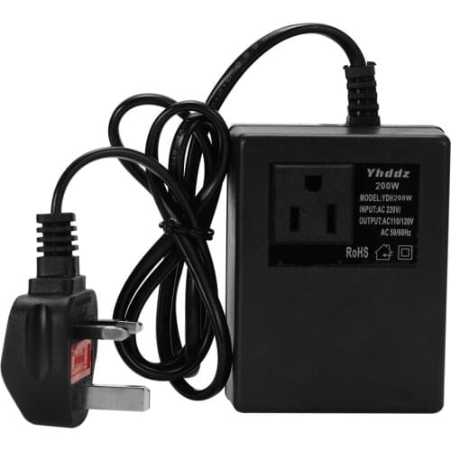 Intelligent Efficient Household 200W AC 220V To 110V Step Down Transformer Voltage Converter Travel Power Adapter Trasformatore