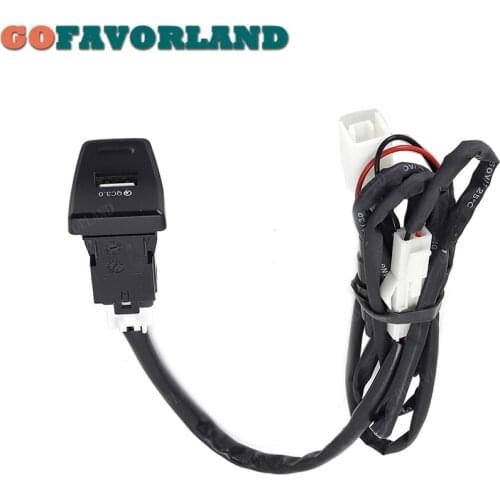 Interior QC3.0 USB Fast Charger USB Switch ABS material For Toyota RAV4 2019 2020
