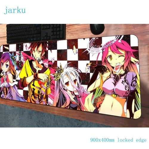 No Game No Life mats 900x400MM best gaming mouse pad keyboard mousepad thick pc notebook gamer accessories Jibril padmouse mat
