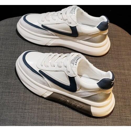 Little White Shoes 2021 Spring New Thick-Soled Womens Shoes Sports Casual Shoes Board Shoes Breathable Shoes Running Shoes