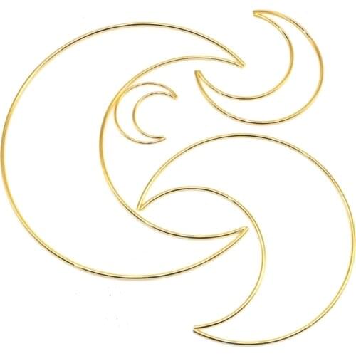 Moon Metal Craft Wall Hanging Macrame Home Decoration Decor Hoops Dream Catcher Rings for DIY Dreamcatchers Wreaths Macrame