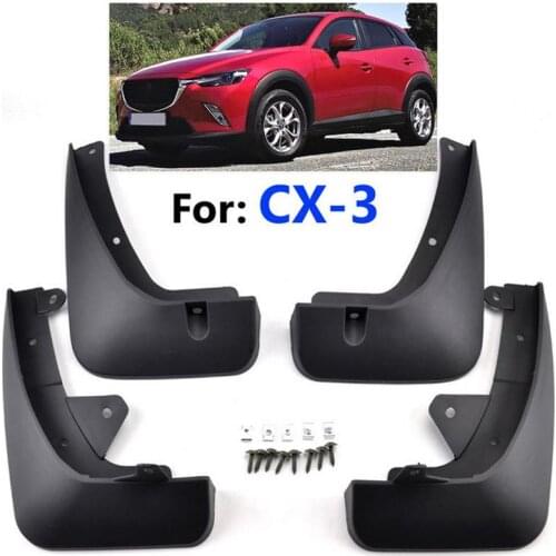 PcsSet Car Mud Flap Splash Guard Kit Fender Mudguard For Mazda CX3 CX3 2016 2019 2018 Mudguards Car Durable Black special