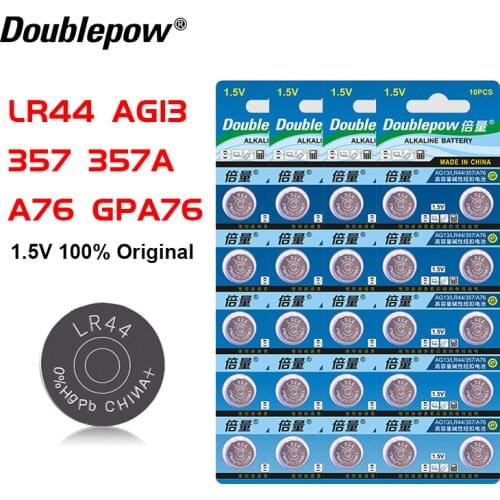 4lots Original Button cell Batteries LR44 AG13 357 357A A76 GPA76 Button cell AG 13 1.5V For Watch Electronic Remote