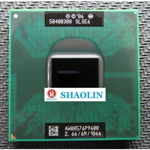 Original SHAOLIN Official Version original Free Shipping P9600 SLGE6 2.6 GHz Dual-Core Dual-Thread CPU Processor 6M 25W Socket P