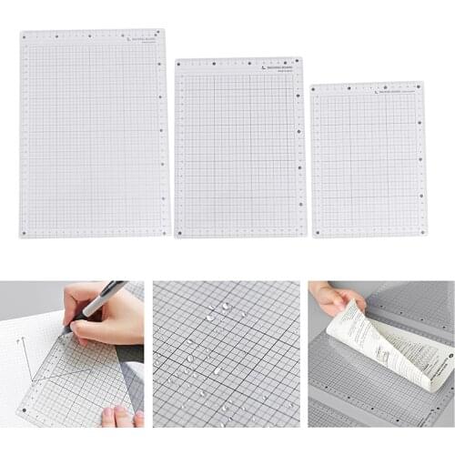 Transparent Ruler Board A4 B5 Students Writing Desk Pad PVC Grid Sewing Cutting Mats Drawing Clipboard Measuring Supplies