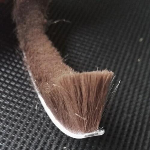 Self-adhesive Sealing Wool Pile Weather Strip Felt Draught Excluder Sliding Door Window Brush Seal 9x23mm 10m Brown