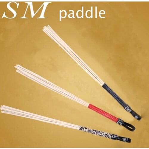Fetish Spanking Paddle Rattan Whip Adult Slave Games Sex Products, Erotic PU Leather Hand Shank Whip BDSM Sex Toys For Couples