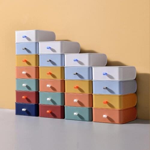 Stackable Drawer Storage Box Plastic Container Thick Desktop Lipstick Organizer