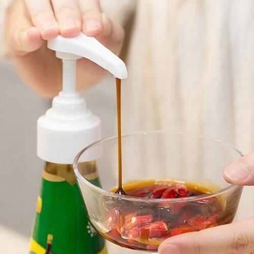 Syrup Bottle Nozzle Pressure Oil Sprayer Household Oyster Sauce Plastic Pump Kitchen Accessories Supplies Push-type Tools