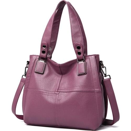 High Quality Soft Sheepskin Female Big Shoulder Bags New Luxury Brand Women Leather Handbag Genuine Leather Casual Tote Bags