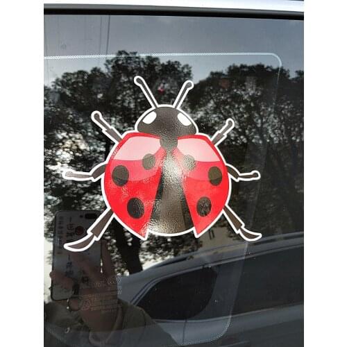 ZTTZDY 17.3cm*14.6cm Wild Insects Ladybird Decoration Decal PVCCar Sticker YJ1-0119