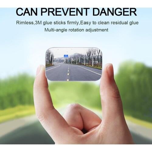 2 Pcs Car Mirrors Auxiliary Rearview Blind Spot Mirror Square/Round Convex Mirrors For Automobile Safety Driving