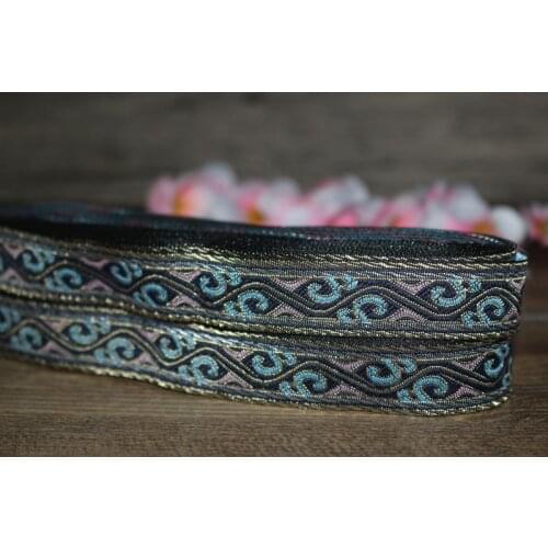 20yards/lots Woven Jacquard Ribbon 1.9cm Geometric pattern IS-3157