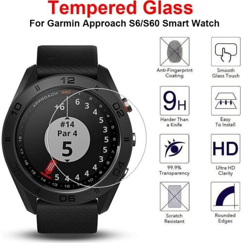 3Pcs/Lot 9H 2.5D Tempered Glass For Garmin Approach S60 Screen Protector for Garmin Approach S6 Smart Watch Protective Film