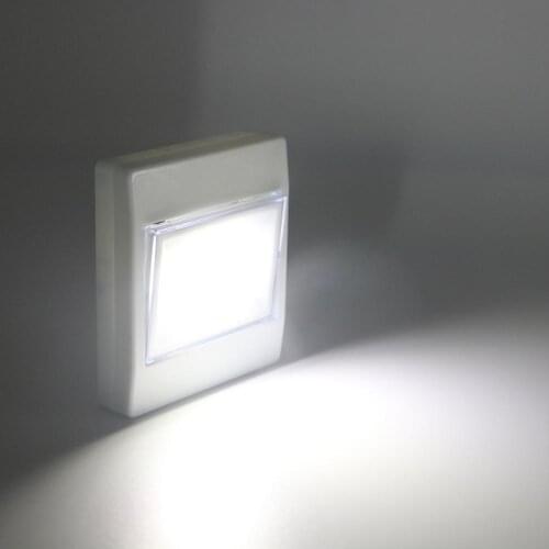 3W COB LED Wall Switch Wireless Closet Cordless Dimmable Operated Lamp Night Light Battery Operated --M25