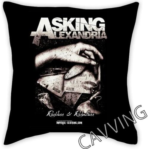 Asking Alexandria 3D Printed Polyester Decorative Pillowcases Throw Pillow Cover Square Zipper Pillow Cases Fans Gifts C02