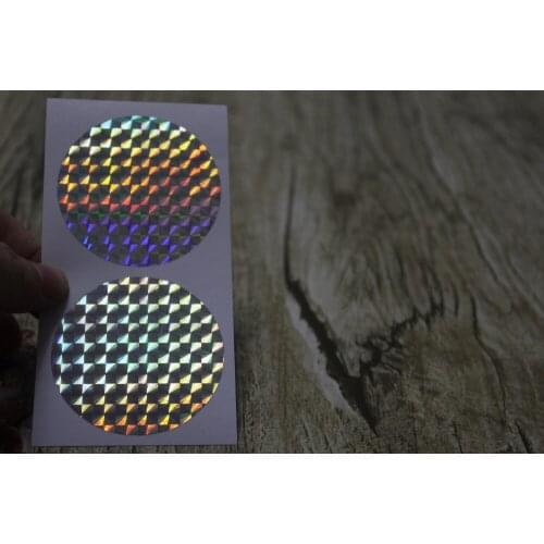 5cm Silver Hologram round seals, Wedding, Birthday Events Envelope Seals