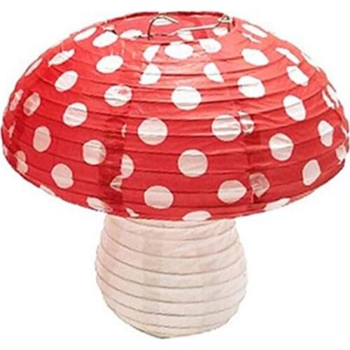 94PF Large Mushroom Shaped Paper Lanterns for Birthday Party Decor Hanging 3D Mushro