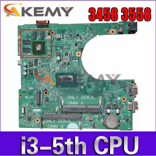 Brand NEW FOR Dell Inspiron 3458 3558 Laptop Motherboard I3-5015U 920M/2GB 14216-1 PWB:1XVKN CN-0DTMMV DTMMV Mainboard 100%Test