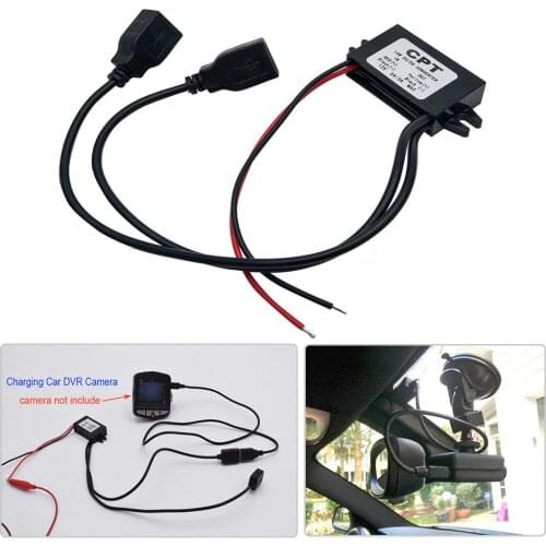 Dual USB Vehicle Car Dash Cam DVR Hard Wire Kit 12V to 5V Power Adapter Cable