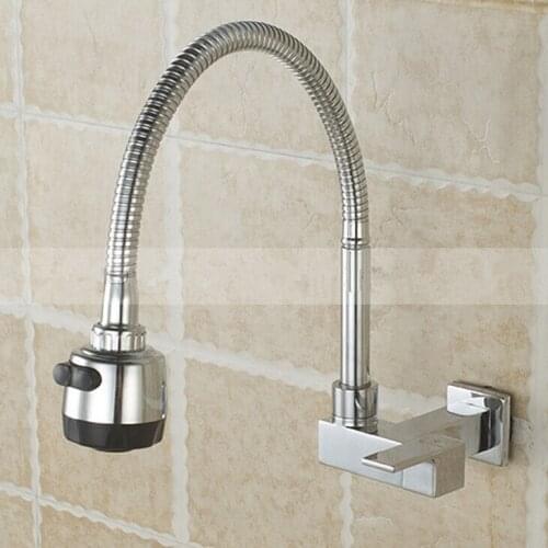 Free shipping 360 degree rotating single cold wall tap basin sink wall mounted faucet cold faucet Water Tap Single Cold Faucet