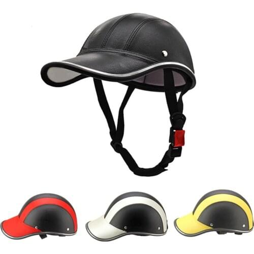 Baseball Cap Style Motorcycle Half Helmet Safety Hard Hat For Cafe Racer Chopper Scooter Half Face Vintage Summer Cap