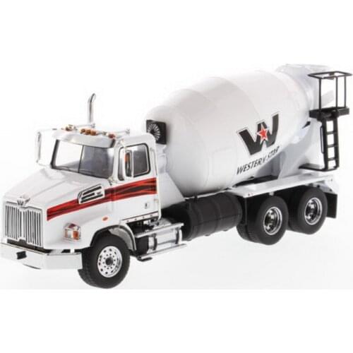 DM 1/50 Western Star 4700 SB Concrete Truck White Diecast Model 71035 Toy Gift