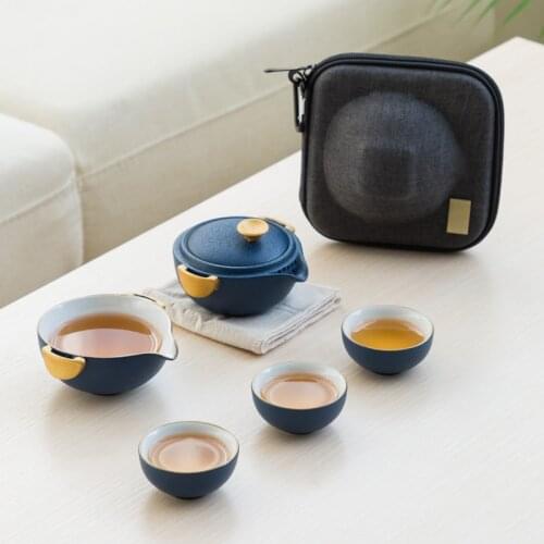 Home Vintage Tea Set Travel Ceramic Storage Traditional Portable Tea Set Afternoon Handmade Service A The Tea Utensils DL60CT
