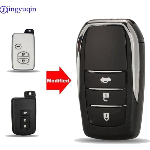 Jingyuqin Modified 3 Buttons Car Key Shell Cover Case For Toyota Chr C-hr Land Cruiser 200 Avensis Auris Corolla Smart Key