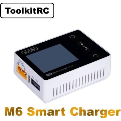 ToolkitRC M6 150W 10A 2-6S Mini Pocket Model Charger Servo Balance Charger for FPV racing drone