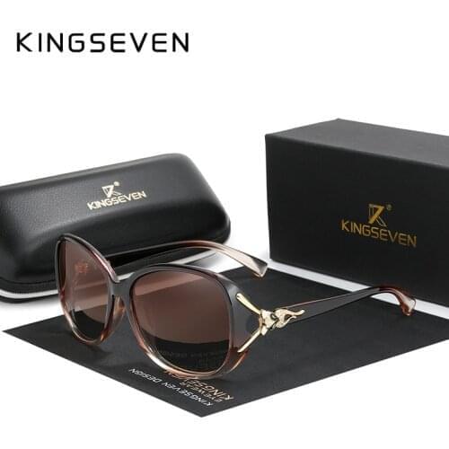 KINGSEVEN New Large Frame Sunglasses Women Elegant Goggles Fashion Sun Glasses Female Shades Eyewear N7842