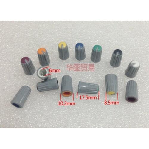 60pcs for MACKIE 1604-VLZ3 1402-VLZ3 Mixer Potentiometer Knob Cap D Hole / half-axis Rotary Potentiometer fader knobs caps