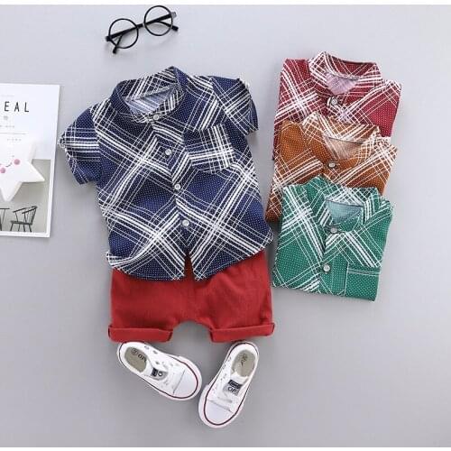 2020 New Toddler Baby Boys Summer Clothes Set T-Shirt Tops+Short Pants Striped Casual Outfit newborn Set Summer outfits