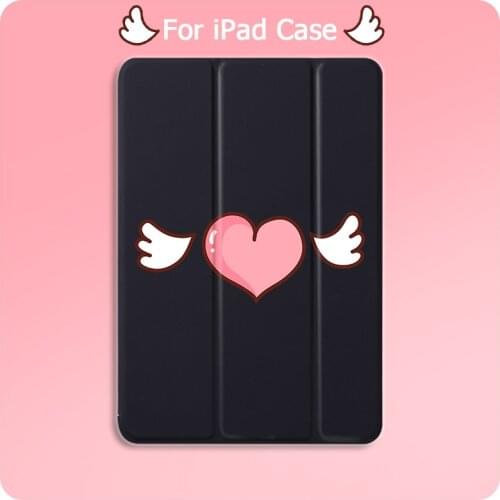 Fashion Heart Fly For iPad 7th Generation Pro 11 Case 2020 Air 3 2 Case Auto Sleep Wake For iPad Mini 5 PU Protect Skin Case