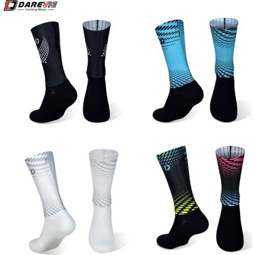 DAREVIE Cycling Socks Super Anti Slip Cycling Sock High Speed Aero Bike Socks Breathable Racing Bicycle Socks MTB Road Women Men