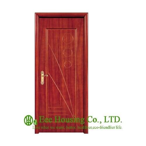40mm thickness Timber veneer door for apartment, Swing type door, inward & outward opening entry door, MDF Timber door