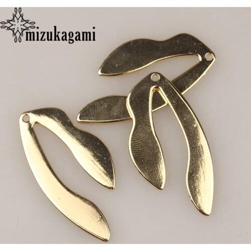 6pcs/lot 40*22mm Zinc Alloy Charms Gold Geometric Charms For DIY Fashion Necklace Jewelry Earrings Accessories