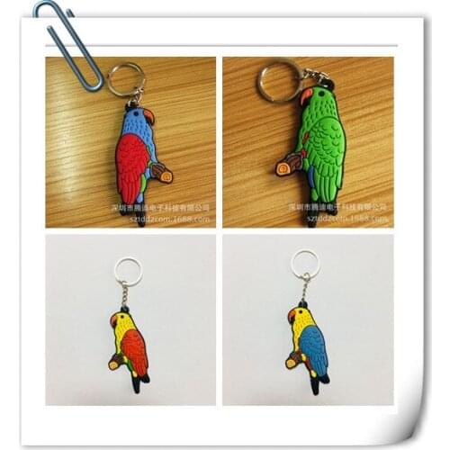 Parrot Bird 4style Anime Key Chain PVC Figure Keyring Toys Keychain Keyholder Birthday Gifts Unisex NEW