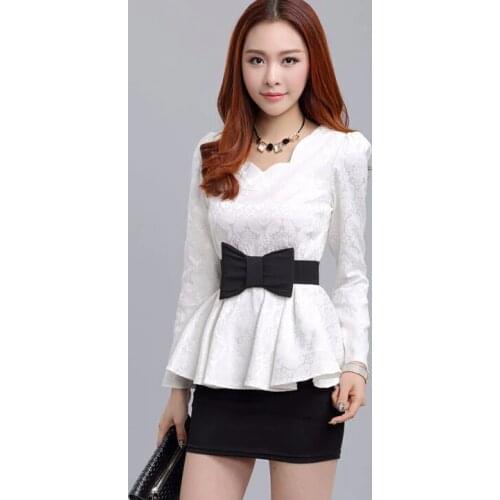 Блузки с баской Rebicoo China At AliExpress