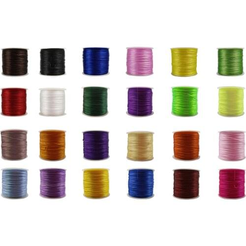 Funthread Elastic String 0.8MM Flat 8 Colors Set Bracelet String Cord Stretch Bead Cord for Jewelry Making and Bracelet Making