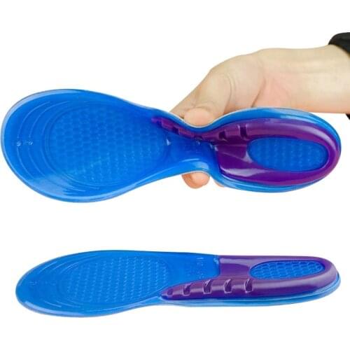 Sport Running Silicone Gel Insoles for feet Man Women for shoes sole orthopedic pad Massaging Shock Absorption arch support 2020